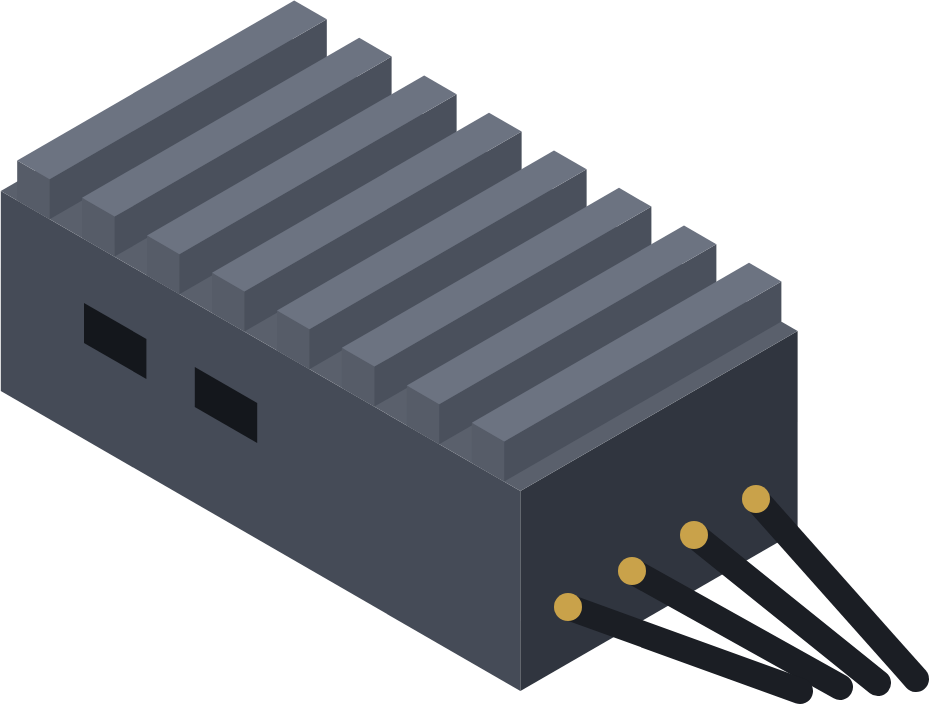Telem 5G — the Telem5G-As140 rugged telemetry module in a sealed aluminium heat-sink case with cooling fan and connector ports